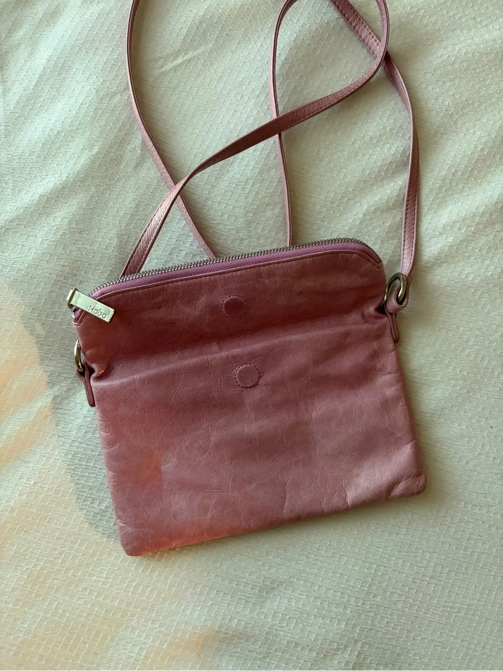 HOBO Pink Leather Crossbody Hobo Bag